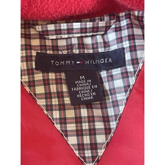 Tommy Hilfiger | Women's Size Med | Quilted Puffer Vest Red Polyester‎ Zip Snap - Picture 8 of 8